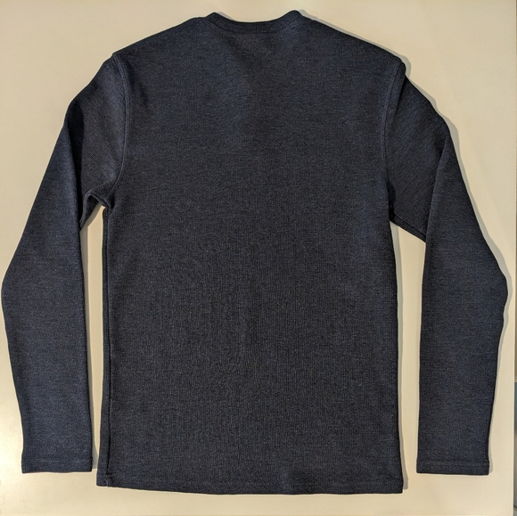 tentree Long Sleeve Waffle Henley Shirt | Heathered Blue | Small | EUC - Picture 2 of 13